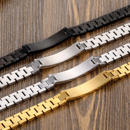 Signature Nameplate Stainless Steel Bracelet