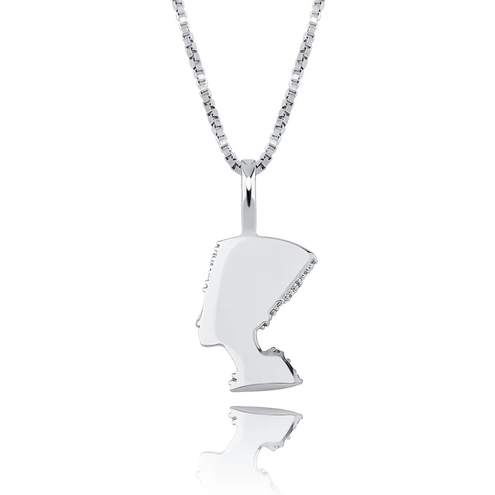 Royal Pharaoh Sterling Silver Zircon Pendant Necklace