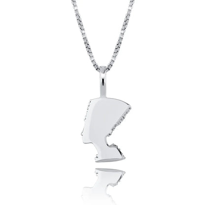 Royal Pharaoh Sterling Silver Zircon Pendant Necklace