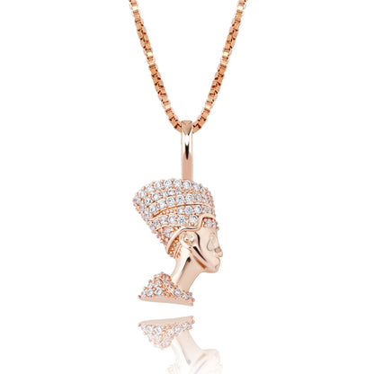 Royal Pharaoh Sterling Silver Zircon Pendant Necklace