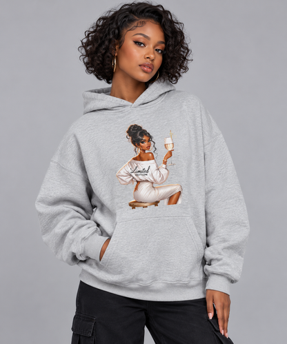 Limited Edition Champagne Woman Graphic Hoodie