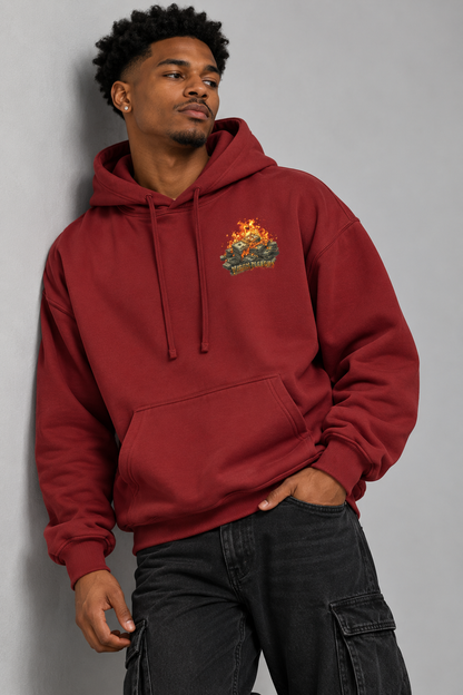 Dice Game Two-Sided Graphic Drop Shoulder Hoodie