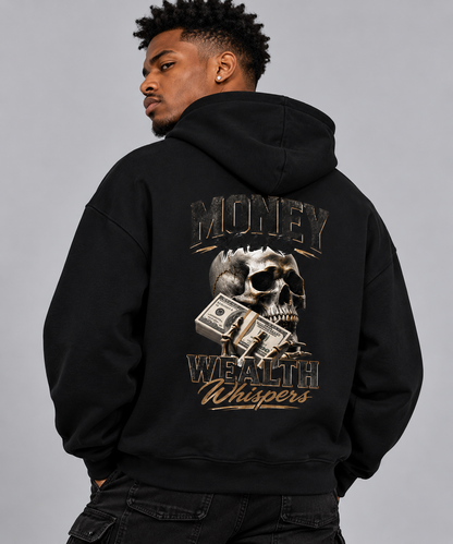 Money Talks, Wealth Whispers Two-Sided Graphic Hoodie