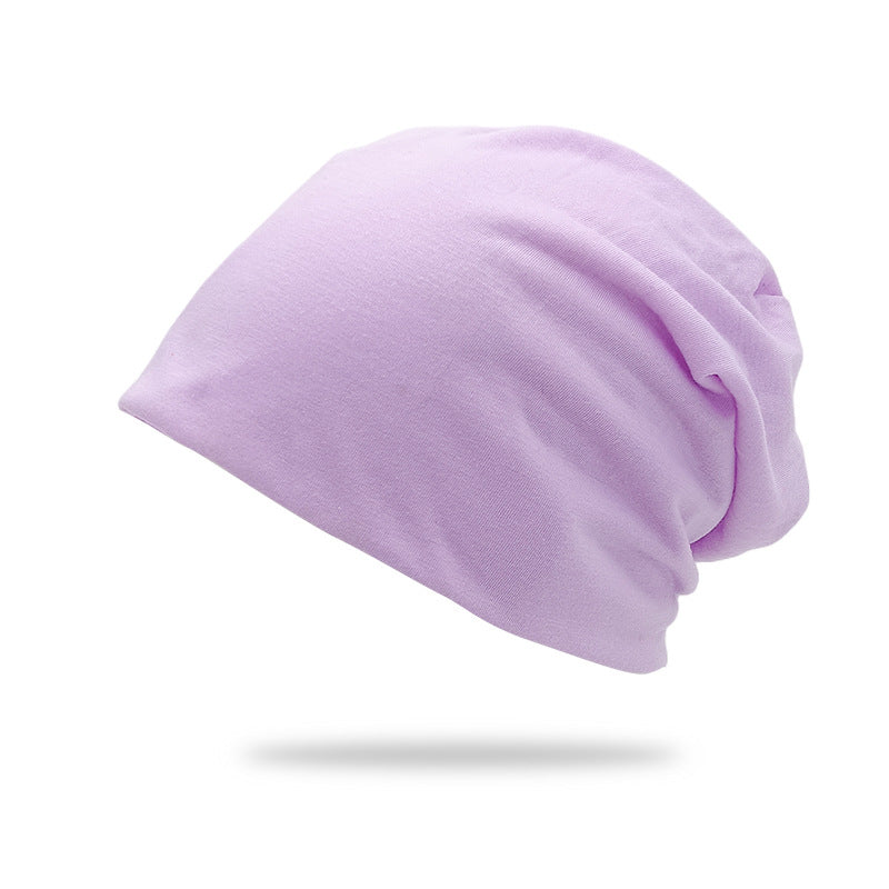 Solid-Color Slouchy Beanie — Soft Knit Winter Hat