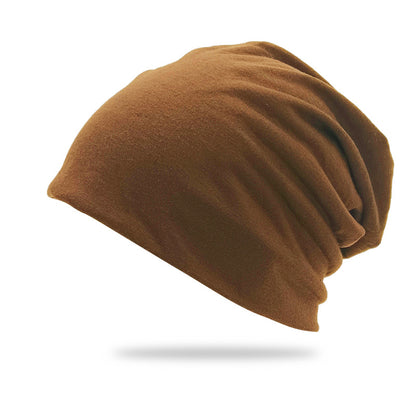 Solid-Color Slouchy Beanie — Soft Knit Winter Hat