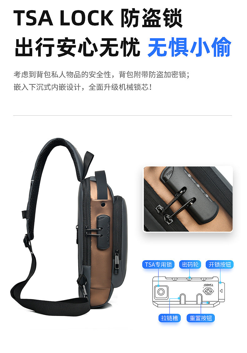 Men's Anti-Theft Streetwear Crossbody Chest Bag