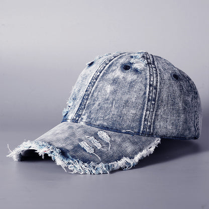 Vintage Washed-Denim Streetwear Baseball Cap