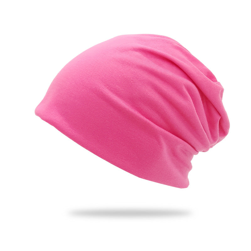 Solid-Color Slouchy Beanie — Soft Knit Winter Hat