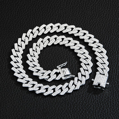 Iced-Out Cuban-Link Chain & Bracelet Set