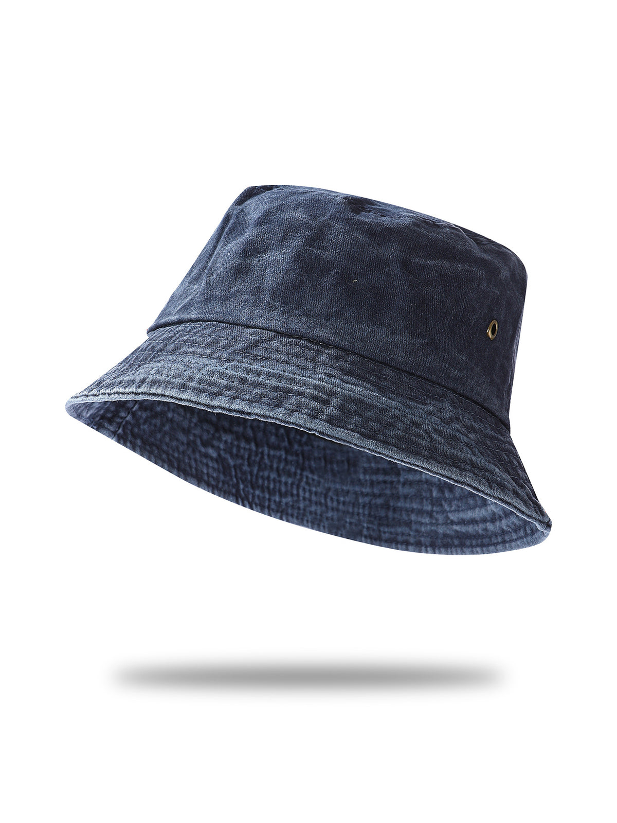 Vintage Washed Denim Bucket Hat — Japanese-Inspired Sun Cap