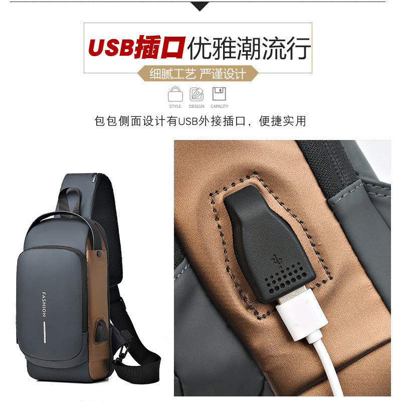 Men's Anti-Theft Streetwear Crossbody Chest Bag