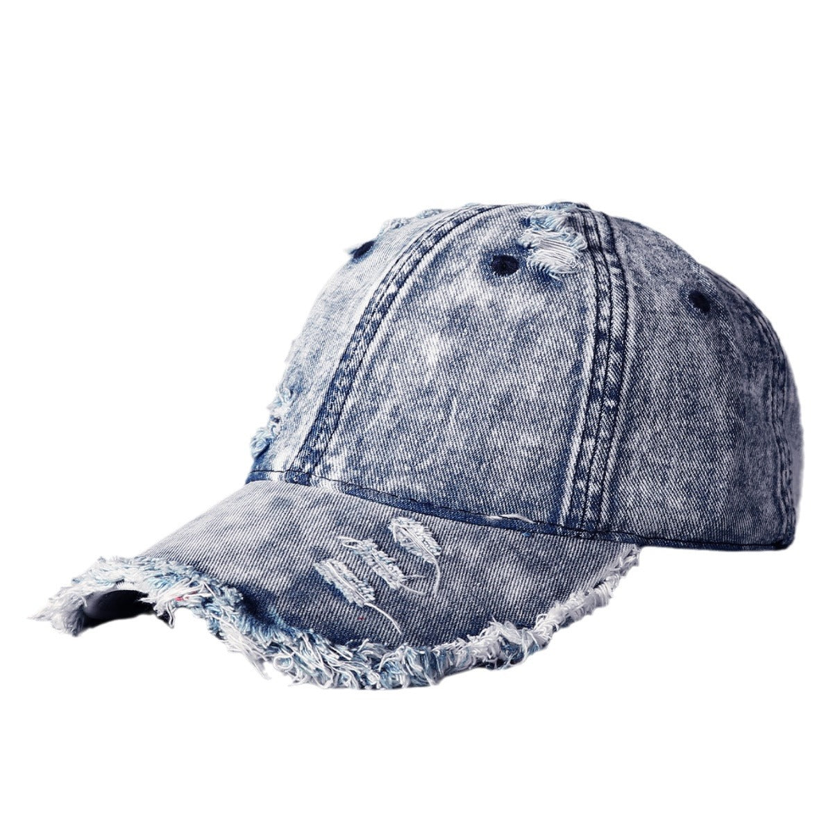 Vintage Washed-Denim Streetwear Baseball Cap