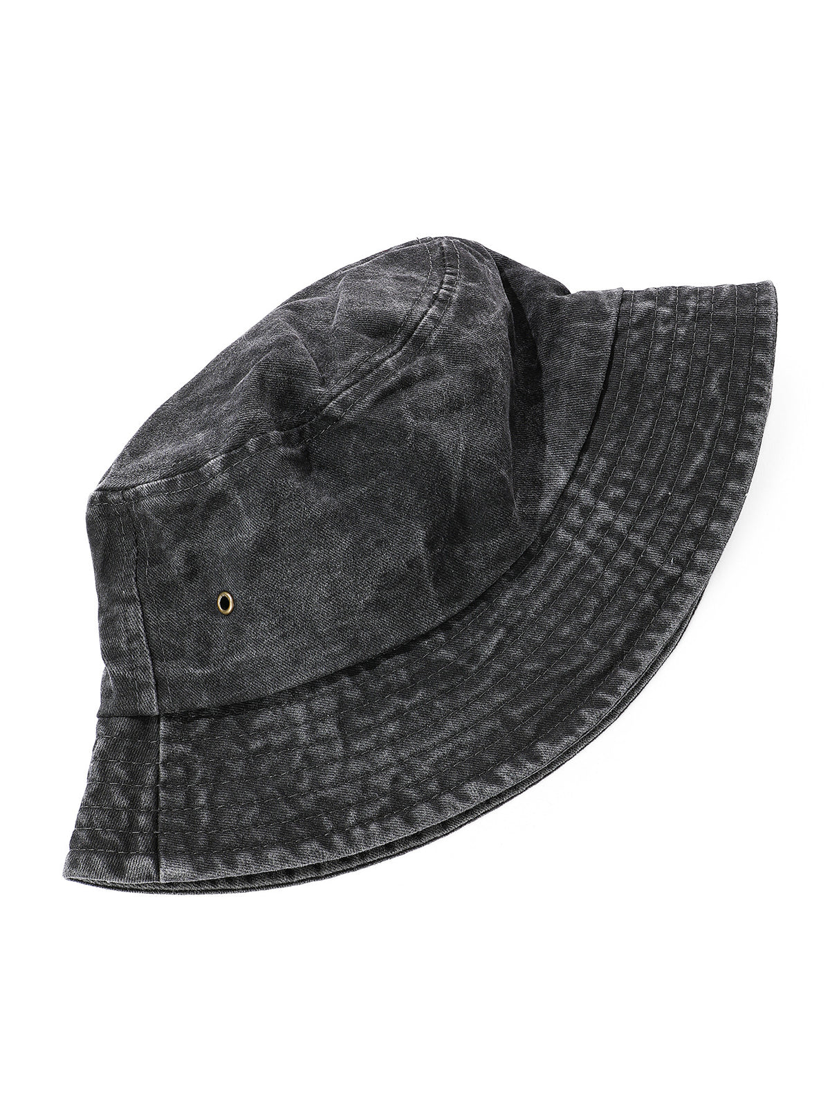 Vintage Washed Denim Bucket Hat — Japanese-Inspired Sun Cap