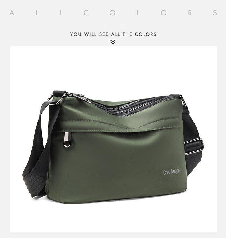 Men's Multi-Layer Crossbody Bag — Water-Repellent Shoulder Bag