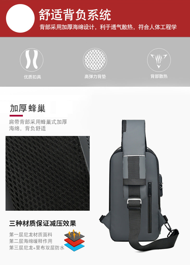 Men's Anti-Theft Streetwear Crossbody Chest Bag