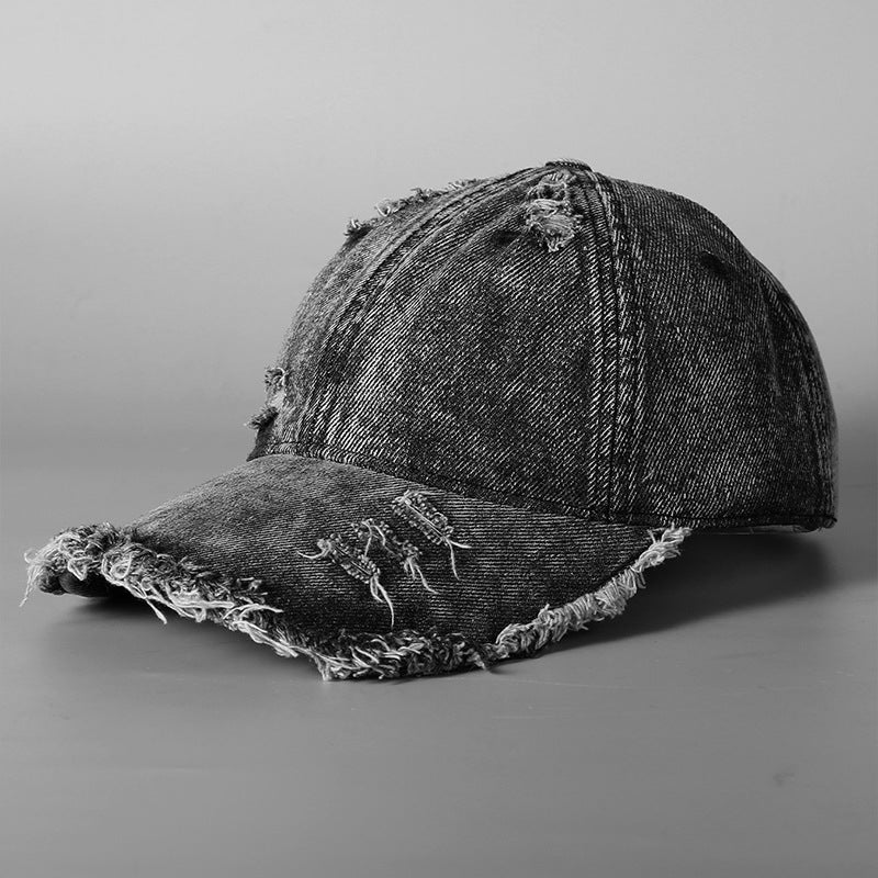 Vintage Washed-Denim Streetwear Baseball Cap