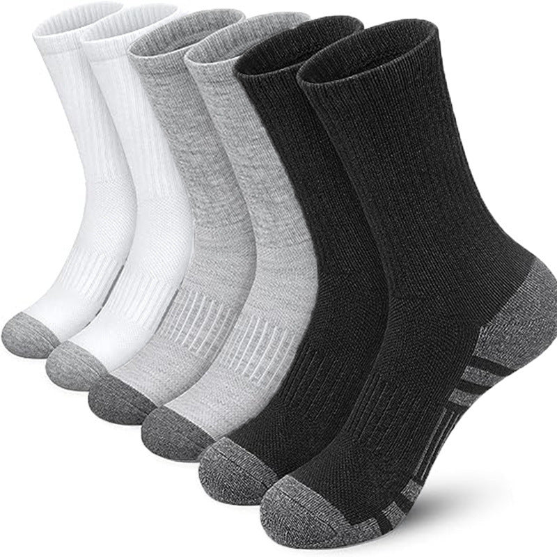Men's Cushioned Athletic Crew Socks — 6-Pack, Sizes 6–13