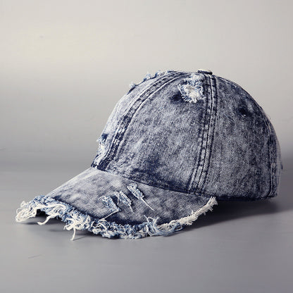 Vintage Washed-Denim Streetwear Baseball Cap