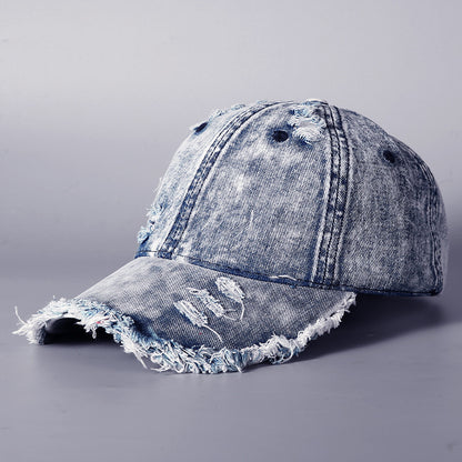 Vintage Washed-Denim Streetwear Baseball Cap
