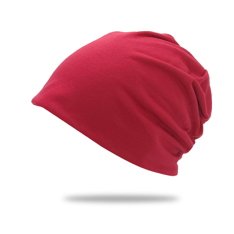 Solid-Color Slouchy Beanie — Soft Knit Winter Hat
