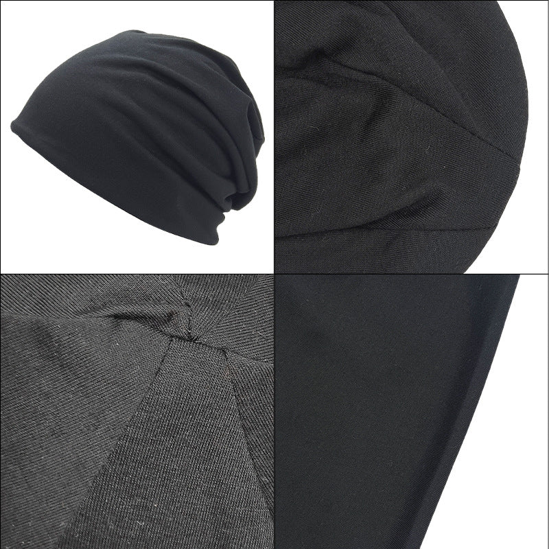 Solid-Color Slouchy Beanie — Soft Knit Winter Hat
