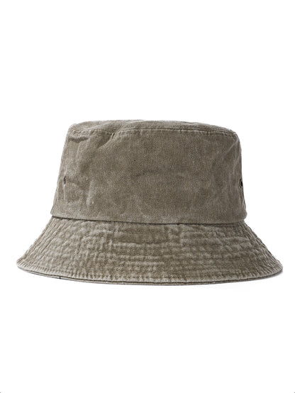 Vintage Washed Denim Bucket Hat — Japanese-Inspired Sun Cap