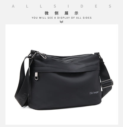 Men's Multi-Layer Crossbody Bag — Water-Repellent Shoulder Bag