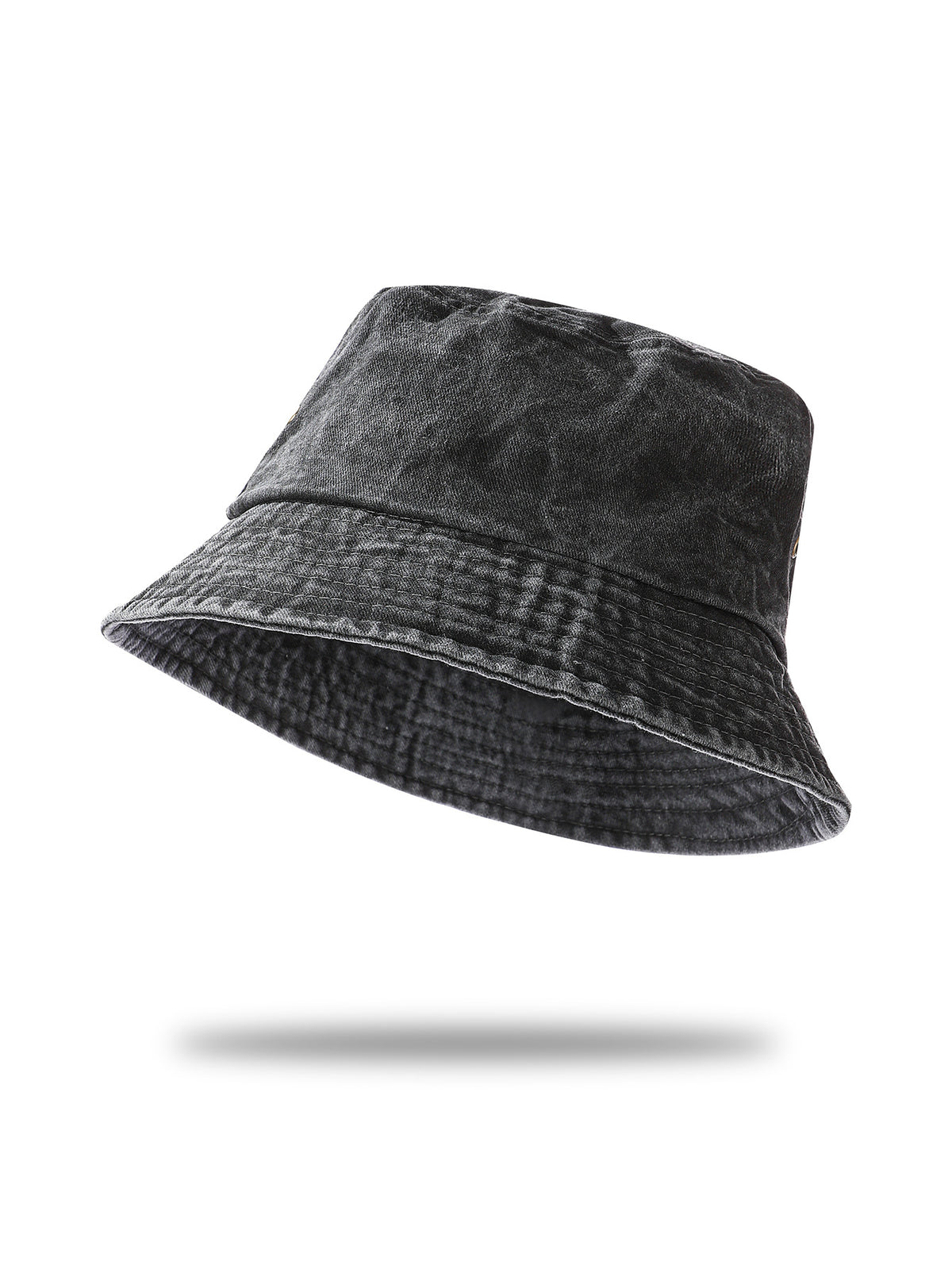 Vintage Washed Denim Bucket Hat — Japanese-Inspired Sun Cap