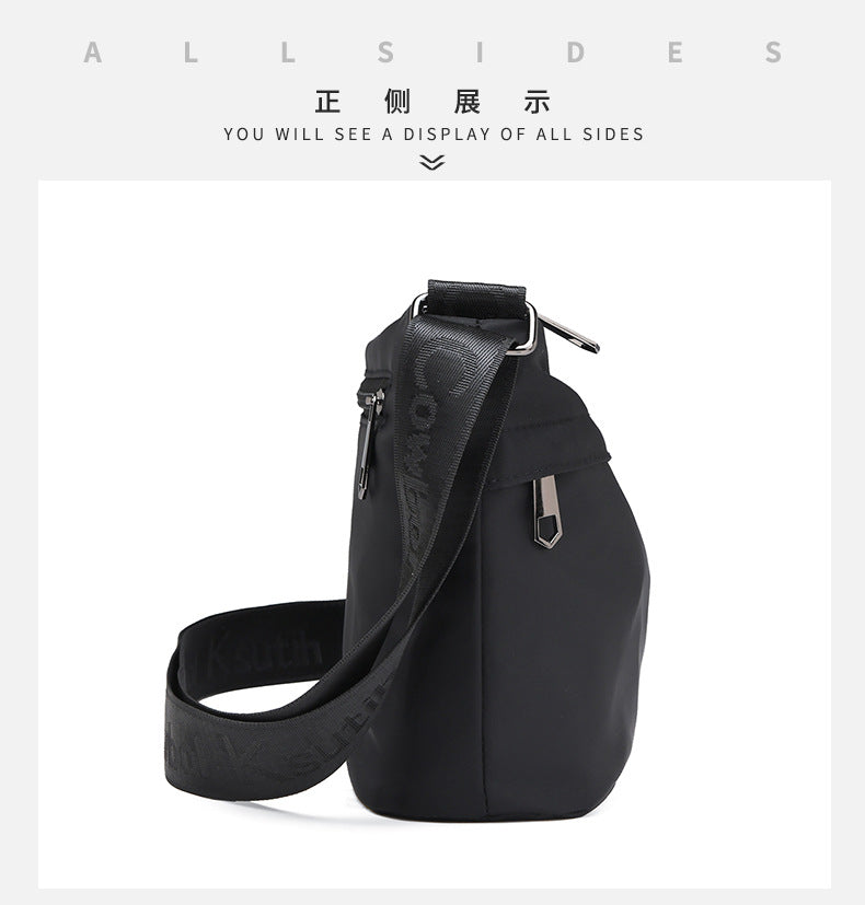 Men's Multi-Layer Crossbody Bag — Water-Repellent Shoulder Bag