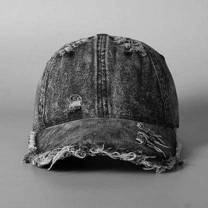 Vintage Washed-Denim Streetwear Baseball Cap