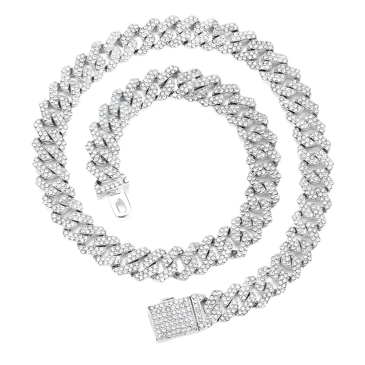 12mm Iced-Out Cuban-Link Chain & Bracelet Collection