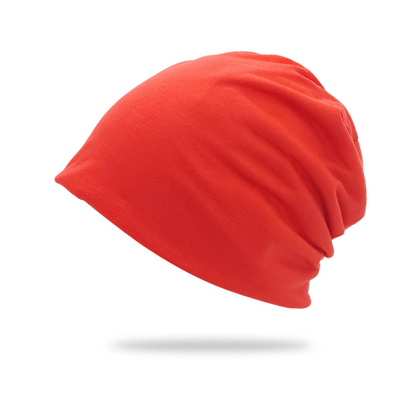 Solid-Color Slouchy Beanie — Soft Knit Winter Hat