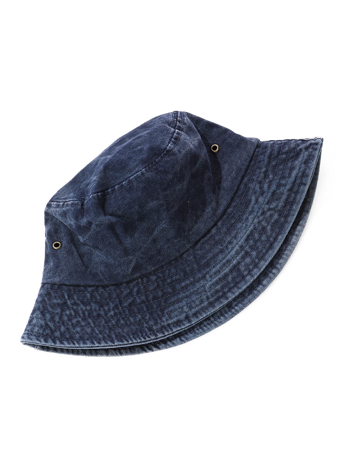 Vintage Washed Denim Bucket Hat — Japanese-Inspired Sun Cap