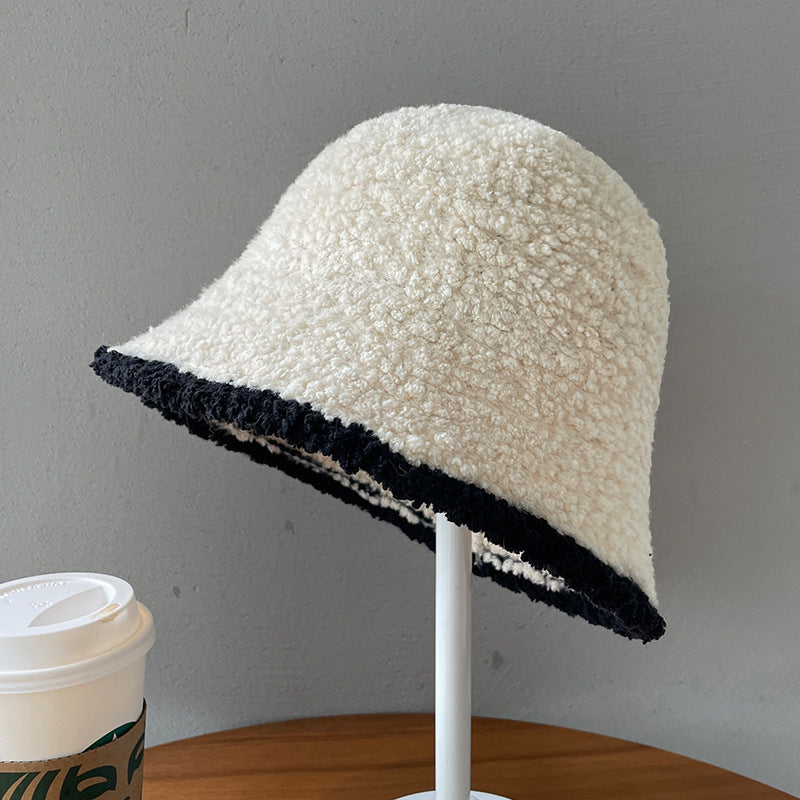 Women's French-Style Plush Knit Bucket Hat