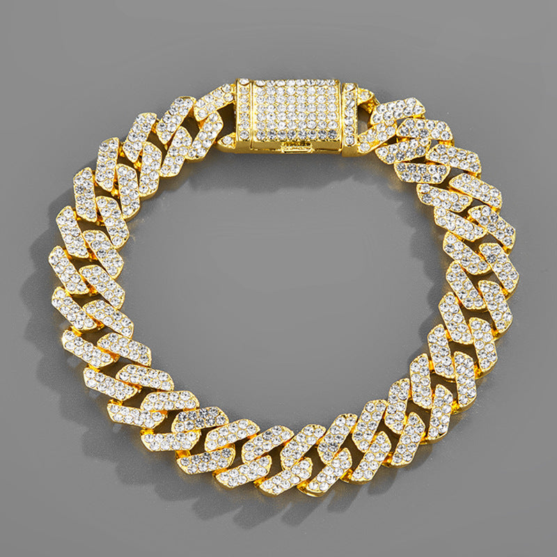 12mm Iced-Out Cuban-Link Chain & Bracelet Collection
