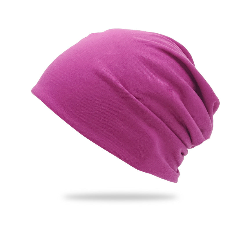 Solid-Color Slouchy Beanie — Soft Knit Winter Hat