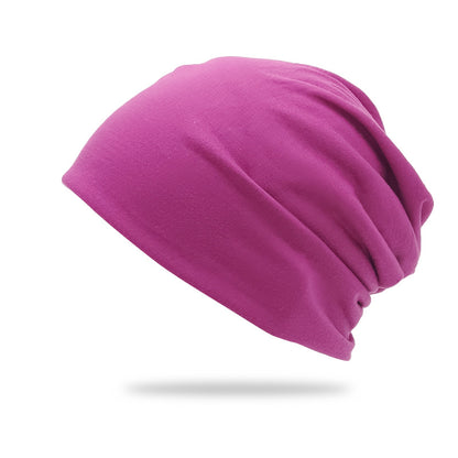 Solid-Color Slouchy Beanie — Soft Knit Winter Hat
