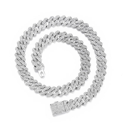 12mm Iced-Out Cuban-Link Chain & Bracelet Collection