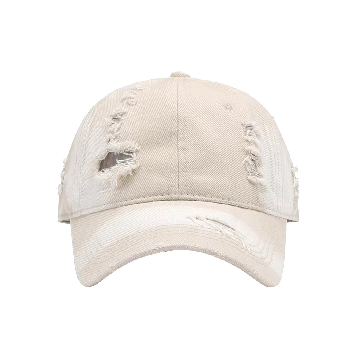 Vintage Gradient Ripped-Denim Baseball Cap