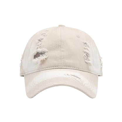 Vintage Gradient Ripped-Denim Baseball Cap