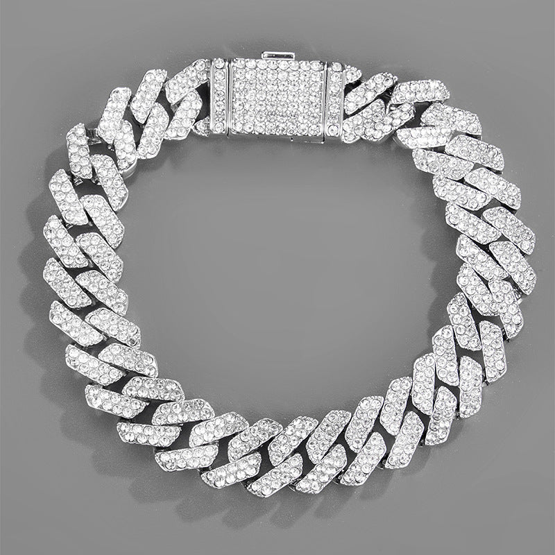 12mm Iced-Out Cuban-Link Chain & Bracelet Collection