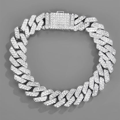 12mm Iced-Out Cuban-Link Chain & Bracelet Collection