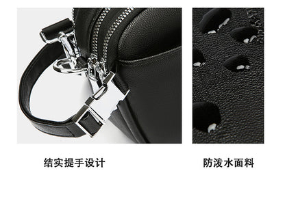 Men's Genuine Leather Texture Crossbody Bag — Large Capacity Shoulder Bag