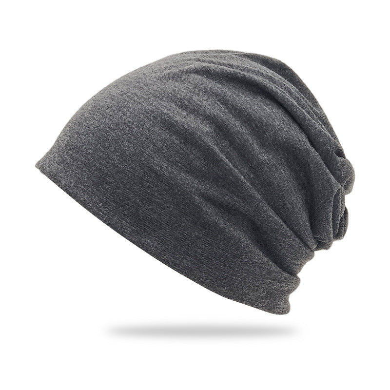 Solid-Color Slouchy Beanie — Soft Knit Winter Hat
