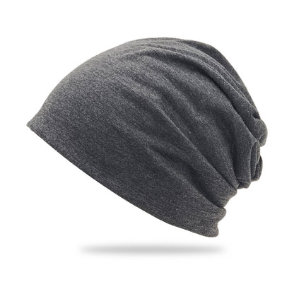 Solid-Color Slouchy Beanie — Soft Knit Winter Hat