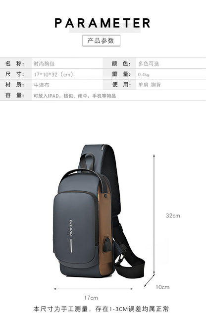 Men's Anti-Theft Streetwear Crossbody Chest Bag