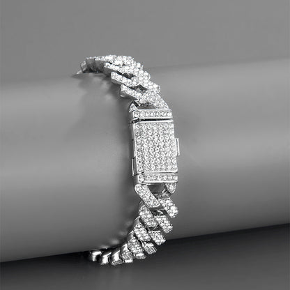 12mm Iced-Out Cuban-Link Chain & Bracelet Collection
