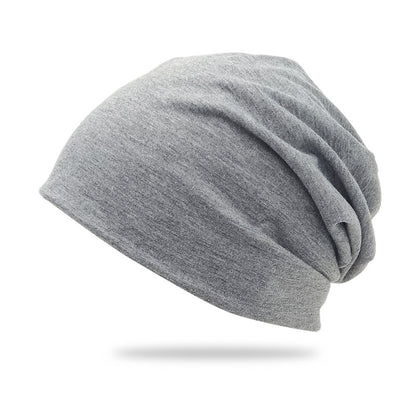 Solid-Color Slouchy Beanie — Soft Knit Winter Hat