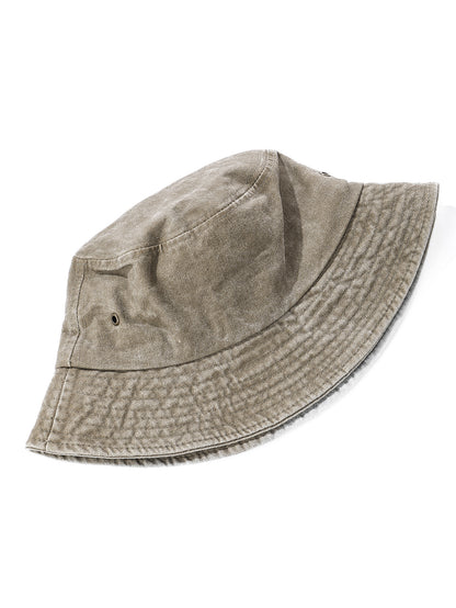 Vintage Washed Denim Bucket Hat — Japanese-Inspired Sun Cap