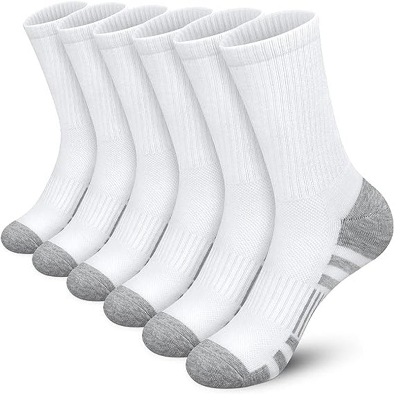 Men's Cushioned Athletic Crew Socks — 6-Pack, Sizes 6–13
